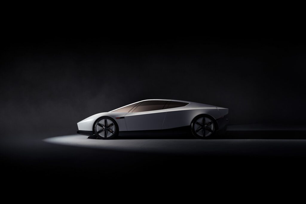 Perfil do novo Tesla Roadster em estúdio